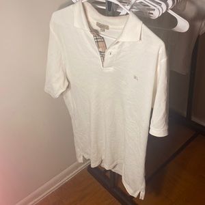 Men’s Burberry Polo White Medium EUC